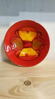 Buy Poole Studio Pottery 56 Bowl Red Orange 20cm Signed • 40£