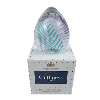 Buy Caithness Paperweight Feather Collectable Glass Purple Green Boxed + Card 2006 • 15£