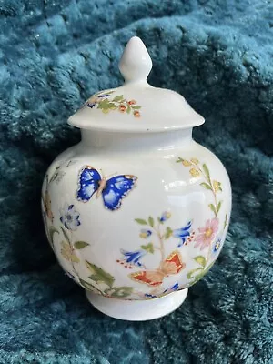 Buy Aynsley - Cottage Garden Pattern - Bone China Pot With Lid And Small Dish • 15£