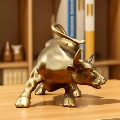 Buy Wall Street Bull Market Resin Ornaments: Symbol Of Prosperity And Fortune • 24.41£