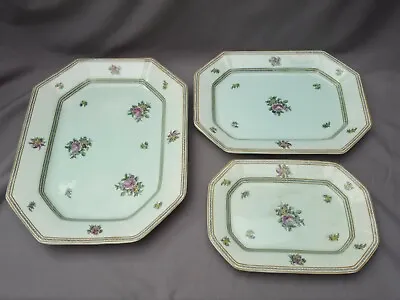 Buy Adams Calyx Ware - Mint Green, Floral Pattern - Serving Platters (Qty 3) • 18£