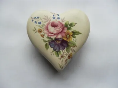 Buy Axe Vale Studio Pottery Devon - Floral Heart Shaped Trinket Box  • 10£