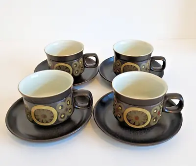 Buy Denby Arabesque Tea Cups & Saucers, Set Of Four,  Excellent Condition • 16£
