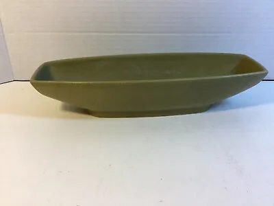 Buy Vintage Mid-Century Hyalyn Pottery Green Planter Vase Approx. 11x3x2 USA #812 • 24.32£