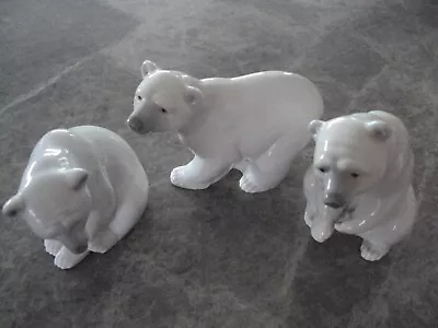 Buy 3 X Lladro Polar Bears • 30£