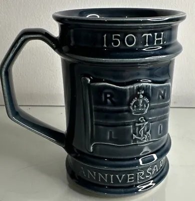 Buy Holkham Pottery RNLI 150 Year Commemorative Tankard 1824-1974 Blue Glaze • 6.99£