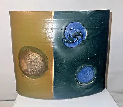 Buy Organic Modern Studio Pottery Ceramic Pillow Vase KK Mark • 239.75£