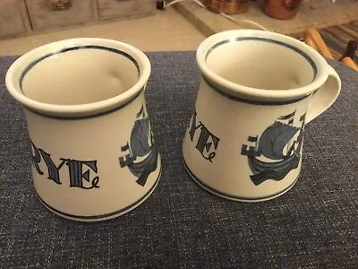 Buy Two Rye Pottery 1/4 Pint Coffee Mugs In Vgc • 34£