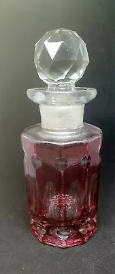 Buy Stunning Vintage Cranberry Glass Bohemian Purfume Bottle • 18£