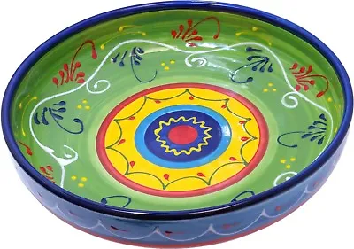 Buy Large Round Dish Serving Bowl 30 Cm X 7 Cm Spanish Handmade Ceramic Pottery • 27.99£