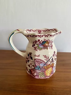 Buy Vintage Masons 12 Cm Tall Jug  With Fruit Basket Pattern  In Excellent Condition • 9.99£