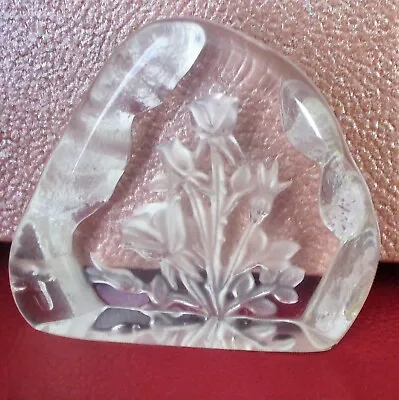 Buy Small Glass Paperweight Roses • 2.99£