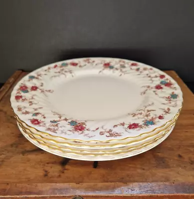 Buy Vintage Minton Ancestral Dinner Plates X 6 Floral Ribbon Pattern  • 30£
