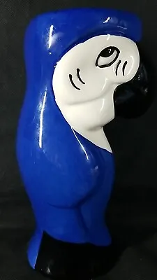 Buy Tiki Parrot Macaw Ceramic Mug Glass Vase Blue 8 X3  DW125 Glaze Detailed Pics  • 12.40£