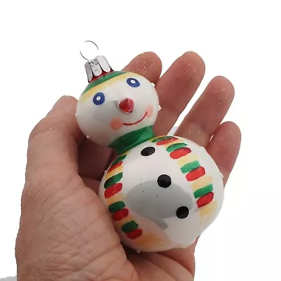 Buy Czech Blown Glass Snowman Christmas Ornament • 16.03£