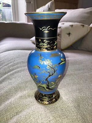 Buy RARE W&R CARLTON WARE Hand Painted Antique VASE - Blue - CHINESE STUNNING. • 0.99£