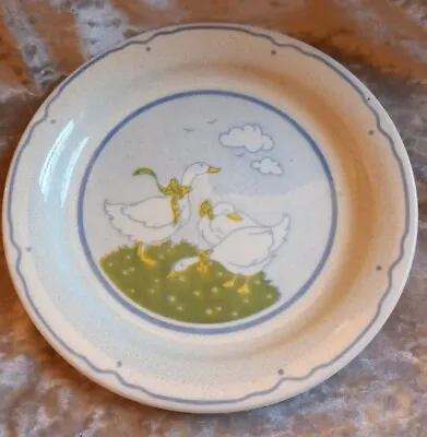 Buy 22.5cm Dinner Plate EIT English Ironstone Tableware Geese Ducks Pattern Vintage  • 12£