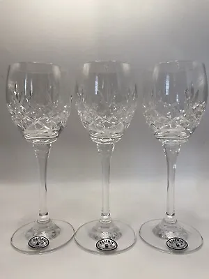 Buy Three Excellent Vintage BOHEMIA CZECHOSLOVAKIA Lead Crystal Wine Glasses, 17.5cm • 14.99£