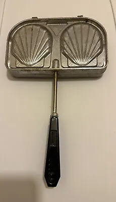 Buy Vintage SEFAMA Cast Aluminum Double Shell French Toasting Iron Made In France • 19.30£