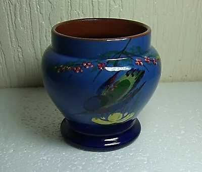 Buy Antique Longpark Pottery Torquay Ware Terracotta Kingfisher Vase • 15£