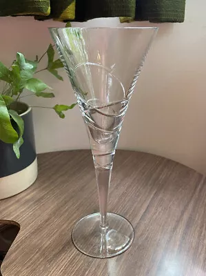 Buy Royal Doulton Saturn Nouveau Large 10” Crystal Champagne/Wine Glass • 39£