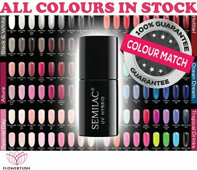 Buy Semilac Soak Off Nail Gel Polish Uv/Led Hybrid Nails Manicure New Colours!! • 10.90£