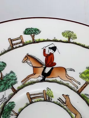 Buy Crown Staffordshire Hunting Scene Horse 18cm Plate Dish Bone China Porcelain • 22.95£