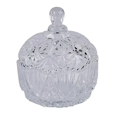 Buy Qianli Pineapple Shape Crystal Effect Design Glass Sugar Serving Bowl With Lid • 5.99£