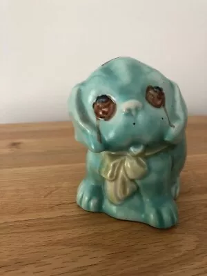 Buy Artist Made Sad Eyed Pottery Matt Glazed Aqua Blue Stamped To Base • 15£