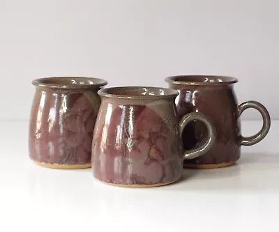 Buy DIANA WORTHY Crich Studio Pottery Three Stoneware Mugs With Sgraffito Decoration • 14.99£
