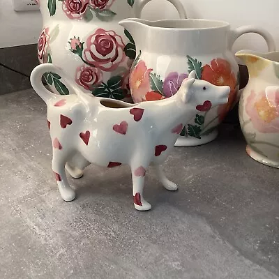 Buy Emma Bridgewater Pink Hearts Cow Creamer Jug No Lid • 94.99£
