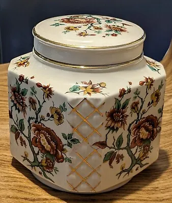 Buy Vintage Sadler Octagonal Ceramic Biscuit Barrel/storage Jar With Lid • 10£