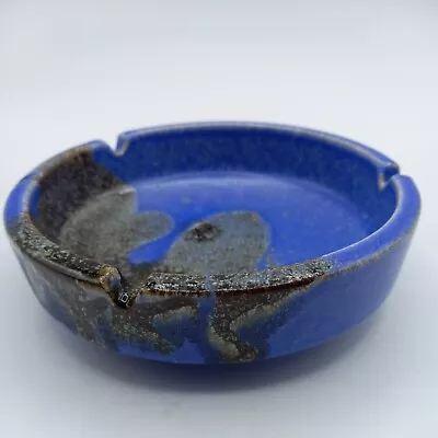 Buy Vintage Raymor Art Studio Pottery  Ashtray Blue Black Gray 6 1/4       S1d • 25.61£