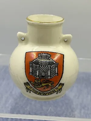 Buy Antique Crested Goss China-Urn/Vase-NORWICH-Collectible Ornament • 8£