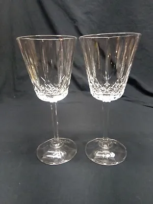 Buy Pair Of Vintage 8  Clear Crystal Stemware  Wine Glass 12oz. • 24.01£