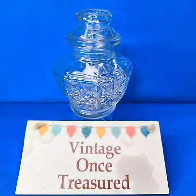 Buy Vintage GLASS SWEET JAR With GLASS LID * Octagonal Shape * 1960s EXC • 10.94£