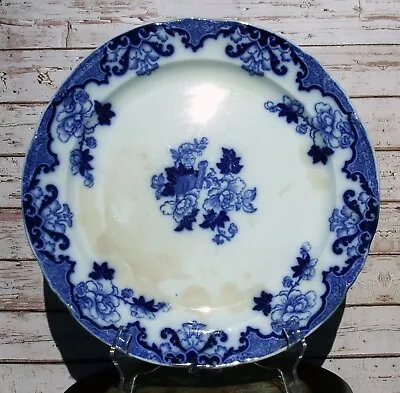 Buy Large Flow Blue & White Cauldon England  Candia  14.75  Round Charger Platter • 170.69£