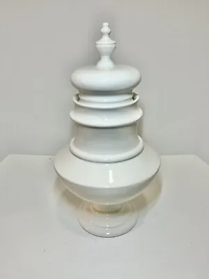 Buy Mancer Raymor White Vase Made In Italy Jar With Lid Canister Pottery Vintage 14” • 92.89£
