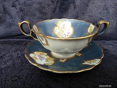 Buy Antique Fenton C1850s Porcelain Loving Cup & Saucer Gilman Collamore New York • 28£