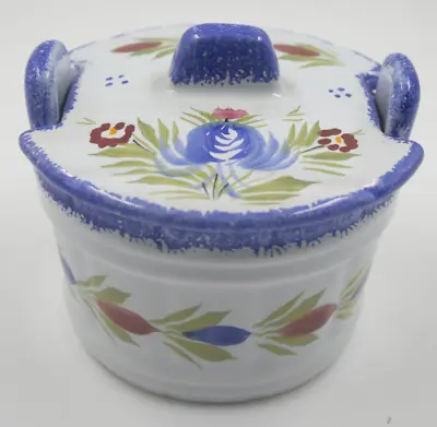 Buy Beautiful Henriot Quimper France Lidded Sugar Barrel Pot Hand Painted F298 • 19.95£