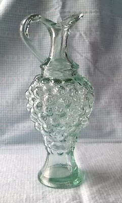 Buy Clear Moulded Pressed Glass Grape Bottle Decanter Cruet • 19.99£