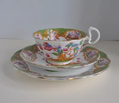 Buy Vintage Royal Albert Crown China Bone China Tea Cup, Saucer, Plate Trio. Green+ • 8£