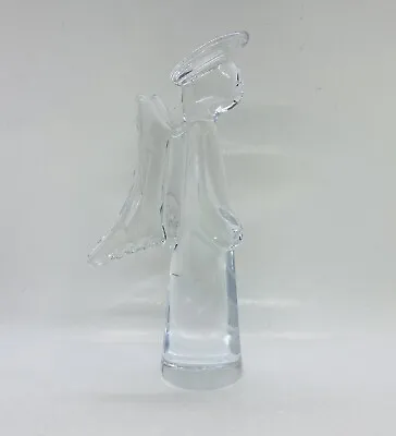 Buy Rare 1970s Crystal Glass Abstract Praying Angel Figurine 9” Large Art Decor 33 • 92.37£