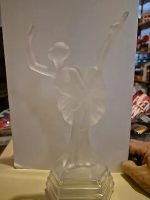 Buy Frosted Glass Ballerina Sculpture Art Deco In The Style Of Lalique • 70£