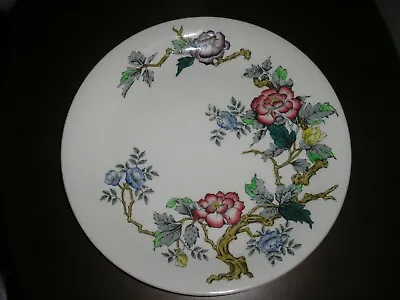Buy Vintage England WOOD & SONS Ashbourne Floral Pattern Plate D=23cm • 6.50£