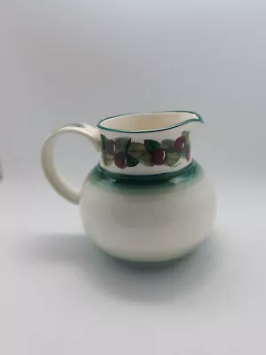 Buy Vintage Jersey Pottery Milk Jug Art Studio Pottery Stoneware Green & White • 9.99£