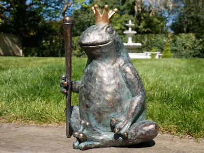 Buy 11  Royal Frog Crown Outdoor Garden Ornament Statue Sculpture Flower Bed Lawn • 27.99£