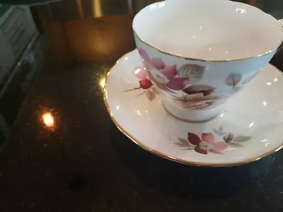 Buy Vintage Royal Vale Bone China Mauve/pink Floral Tea Cup Saucer England • 14.39£