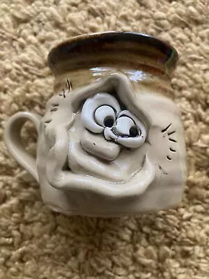 Buy Vintage Pretty Ugly Mug - Studio Pottery Stoneware  • 3.99£