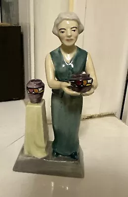 Buy Charlotte Rhead Pottery Lady Figurine No. 525 • 2.50£